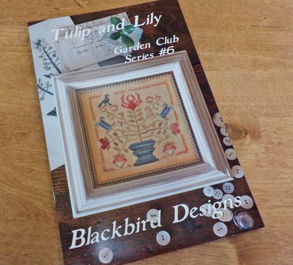 Tulip and Lily, Garden Club Series #6, by Blackbird Designs...cross-stitch design