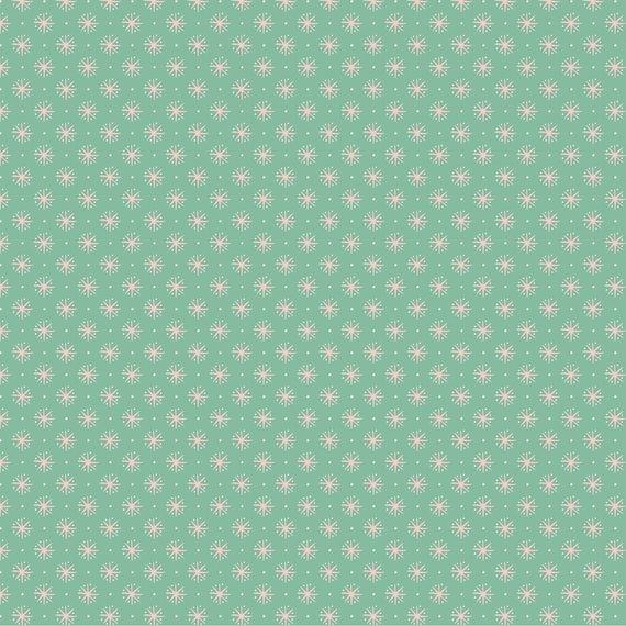 Finding Wonder Teal Twinkle Tiny FW24218 by Sheri McCulley for Poppie Cotton