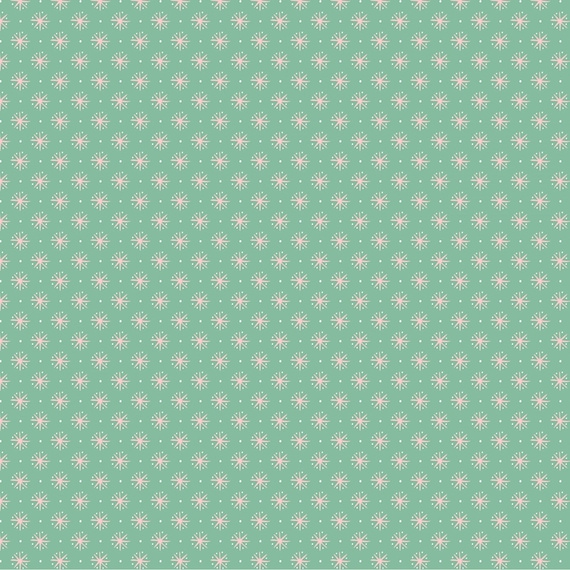 Finding Wonder Teal Twinkle Tiny FW24218 by Sheri McCulley for Poppie Cotton