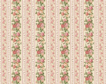 Sweet Blush Rose by P and B Textiles Multi Rose Stripe SBRO4639-MU