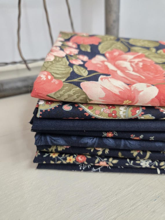 Ambiance...Midnight...FQ bundle...3 Sisters...Moda Fabrics...8 prints