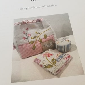 Wren...rice bag, needle book, and pincushion pattern...designed by Susan Smith