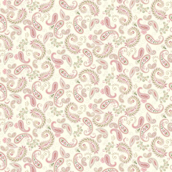 My Victorian Garden...Cream 3415-44...designer Mary Jane Carey...Henry Glass...pastel