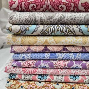 Cotton Beach and Seashell blender...HALF yard bundle...a Tilda Collection designed by Tone Finnanger...10 prints