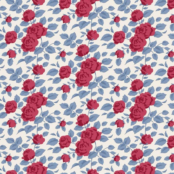 Village Life...Margo...Burgundy...Tilda fabrics...Tone Finnanger