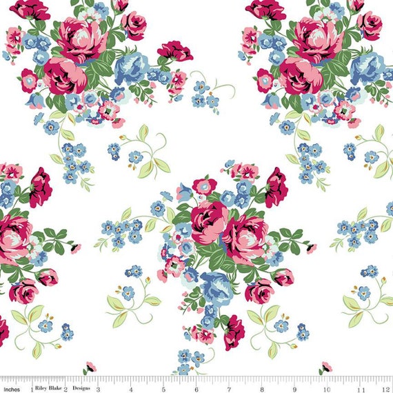 Tulip Cottage Main White C14260-WHITE designed by Melissa Mortenson for Riley Blake Designs