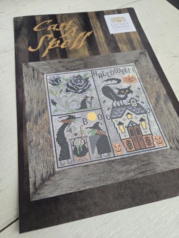 Cast A Spell...Cottage Garden Samplings...cross stitch chart...Halloween