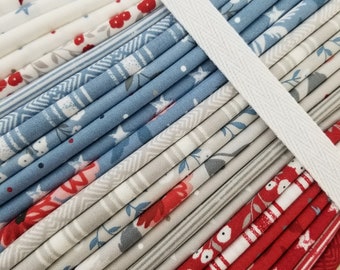 Old Glory HALF YARD Bundle by Lella Boutique for Moda Fabrics...patriotic, Americana