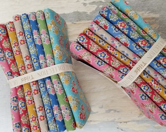 Jubilee Farm Flowers Blender fat quarter bundle...a Tilda Collection designed by Tone Finnanger...8 fat quarters