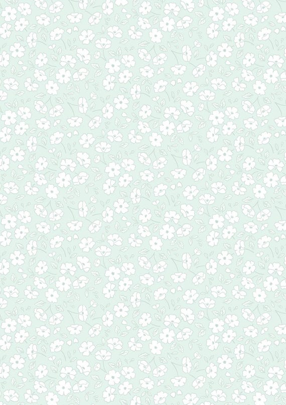 Dear Spring...CC69.1...blossom by blossom...pale turquoise...Cassandra Connolly...Lewis & Irene