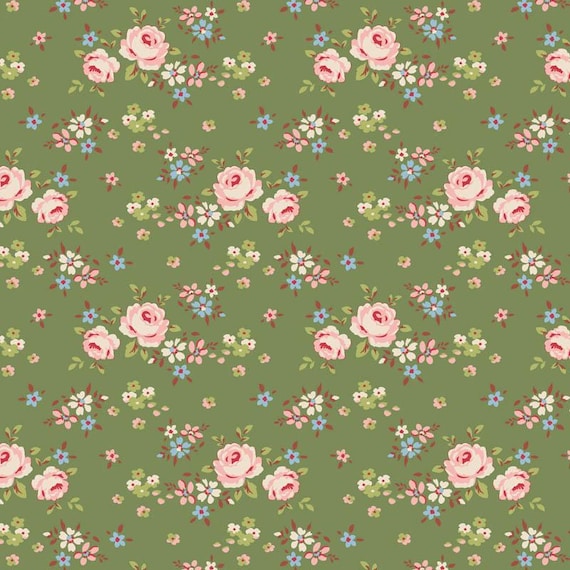 Creating Memories...Winter Reds and Greens...Gracie Green TIL130151-V15..Tilda fabrics...Tone Finnanger