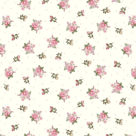 My Victorian Garden...Cream 3412-44...designer Mary Jane Carey...Henry Glass...pastel