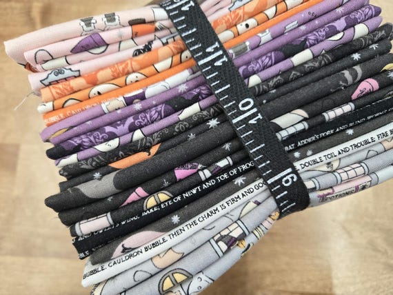 Spooky Schoolhouse  fat quarter bundle designed by Melissa Mortenson for Riley Blake Designs, halloween, autumn