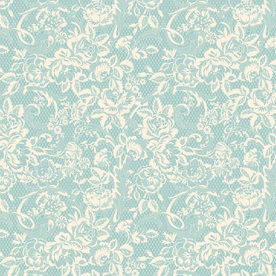 Rose & Violet's Bouquet des Fleurs...C17292-blue...designer Miss Rose Sister Violet...Riley Blake Designs