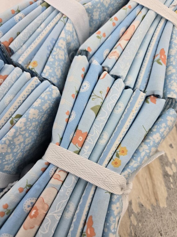 Dainty Meadow...Bluebell & Sky FQ bundle...Heather Briggs of My Sew Quilty Life...Moda Fabrics...8 prints