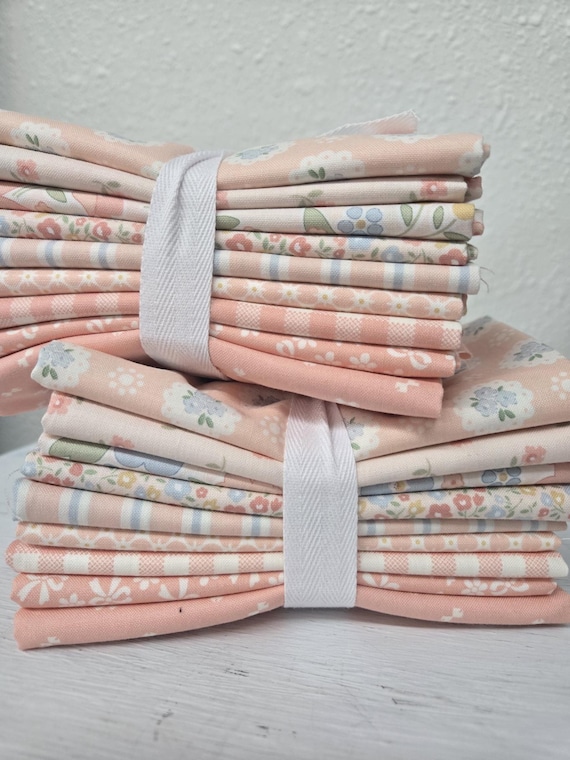 Handmade Sweetness...FQ bundle...Corals...Heather Briggs of My Sew Quilty Life...Moda Fabrics...9 prints