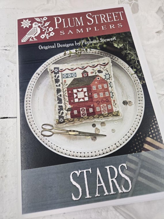 Stars...Plum Street Samplers...cross stitch pattern...4th of July cross stitch...Americana cross stitch
