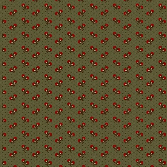 Prairie Dry Goods II...R171653D green...flowers & stars...Pam Buda...Marcus Fabrics