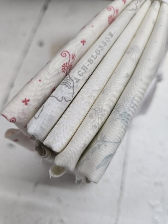 Muse...Porcelain Shirtings...HALF Yard Bundle...3 Sisters...Moda Fabrics...5 prints