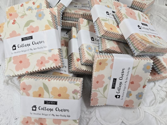 Cottage Charm...Mini Charm Pack...Heather Briggs of My Sew Quilty Life...Moda Fabrics...precut squares