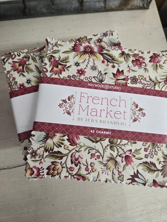 French Market...Charm Pack...designer Jera Brandvig/Quilting in the Rain...Maywood Studios...42 squares