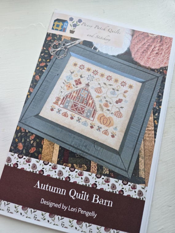 Autumn Quilt Barn...Pansy Patch Quilts and Stitching...Lori Pengelly...cross stitch chart