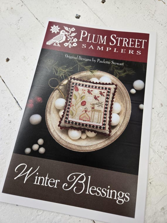 Winter Blessings...Plum Street Samplers...cross stitch chart...Christmas