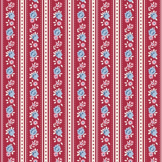 Village Life...Agnes...Burgundy...Tilda fabrics...Tone Finnanger