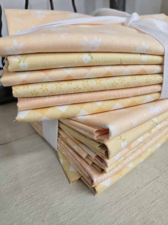 Pastel Prairie...Sunshine/Afternoon & Apricot/Peach HALF Yard Bundle...Heather Briggs of My Sew Quilty Life...Moda Fabrics...6 prints