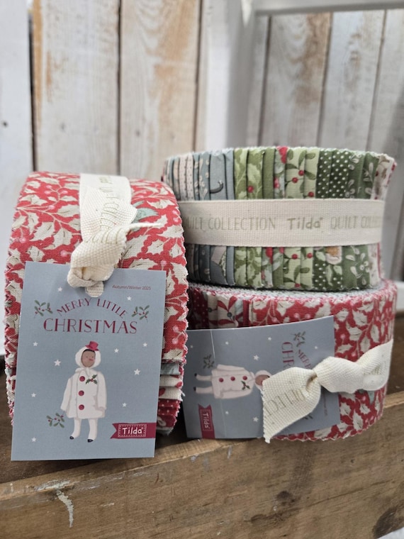 Merry Little Christmas...Fabric Roll...Tilda Autumn 2025...Tone Finnanger...40--2 1/2 inch strips
