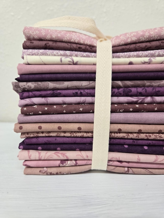 3 Sisters Favorites...Vintage Linens...Lavender Fields...FQ bundle...Moda Fabrics...18 prints