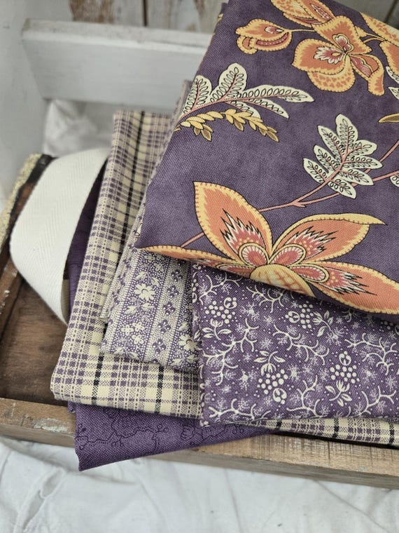 Wild Orchid...Purple FQ Bundle...Blackbird Designs...Moda Fabrics...5 prints