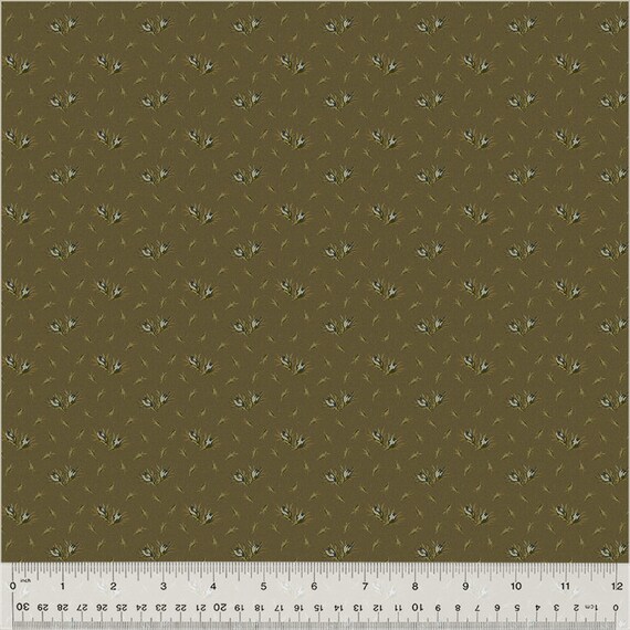 Garden Tale...Flower Bud Mocha 51192A-17-1..Jeanne Horton...Windham Fabrics