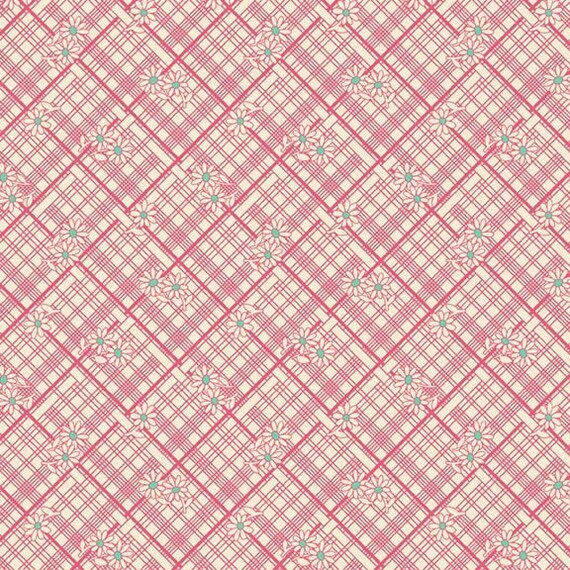 Aunt Grace Calicos R350682-PINK Lattice by Judie Rothermel for Marcus Fabrics