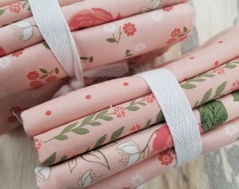 Country Rose Pale Pink fat quarter bundle by Lella Boutique for Moda Fabrics...4 prints