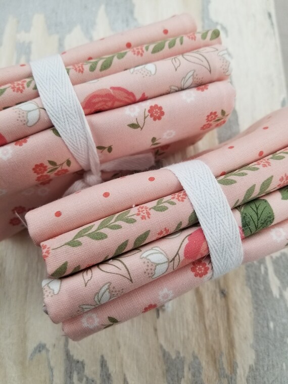 Country Rose Pale Pink fat quarter bundle by Lella Boutique for Moda Fabrics...4 prints