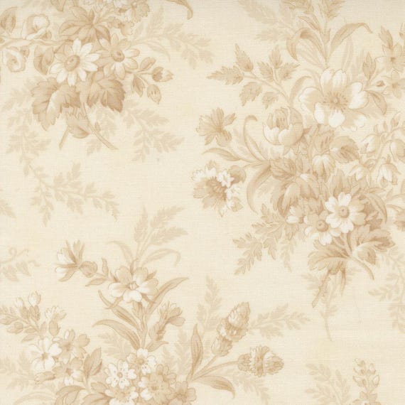 Breathtaking Blues...44400 21 Porcelain Ecru...3 Sisters...Moda Fabrics