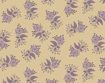 I Love Purple R330687-TAN Floret by Judie Rothermel for Marcus Fabrics