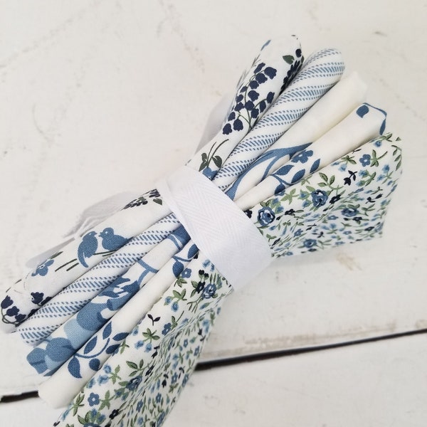 Dwell Low Volume Blue fat quarter bundle by Camille Roskelley for Moda Fabrics...5 fat quarters