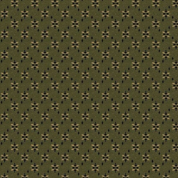 Sturbridge Floral Petites R170718D-GREEN Widget by Pam Buda for Marcus Fabrics