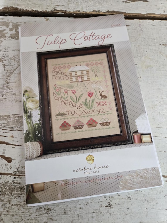 Tulip Cottage...October House Fiber Arts...cross stitch pattern