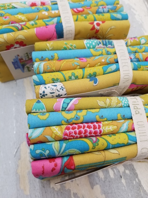 Bloomsville Corn & Sky fat quarter bundle...a Tilda Collection designed by Tone Finnanger...5 prints