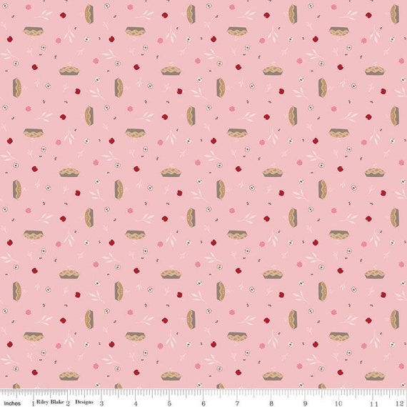 To Grandmother's House Grandma's Apple Pie Pink C14373-PINK by Jennifer Long for Riley Blake Designs