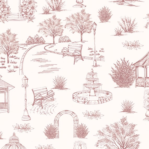 Sweet Meadow...15041-21...Garden Toile...Pink...Kanvas Studio...Benartex