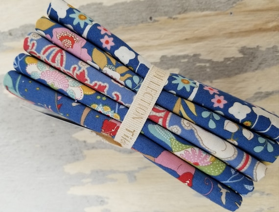 Jubilee Blue fat quarter bundle...a Tilda Collection designed by Tone Finnanger...5 fat quarters