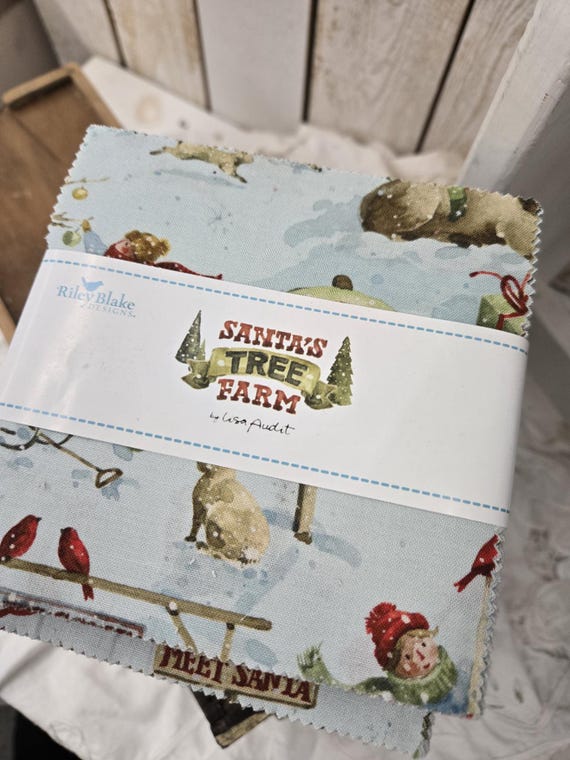 Santa's Tree Farm...5 Inch Stacker...Lisa Audit...Riley Blake Designs...42 squares