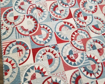 New York Beauty Whole Cloth Quilt kit...featuring Old Glory by Lella Boutique for Moda Fabrics...patriotic, Americana