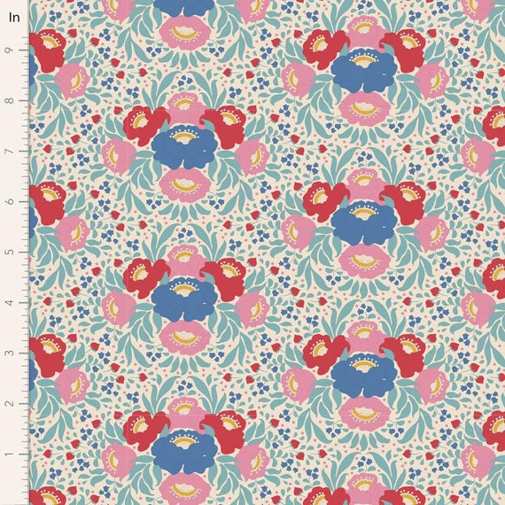 Jubilee- Autumn Bouquet Teal...a Tilda Collection designed by Tone Finnanger