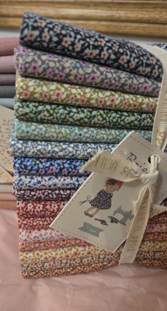Brie Basics...FQ Bundle...Tilda fabrics...Tone Finnanger...16 prints