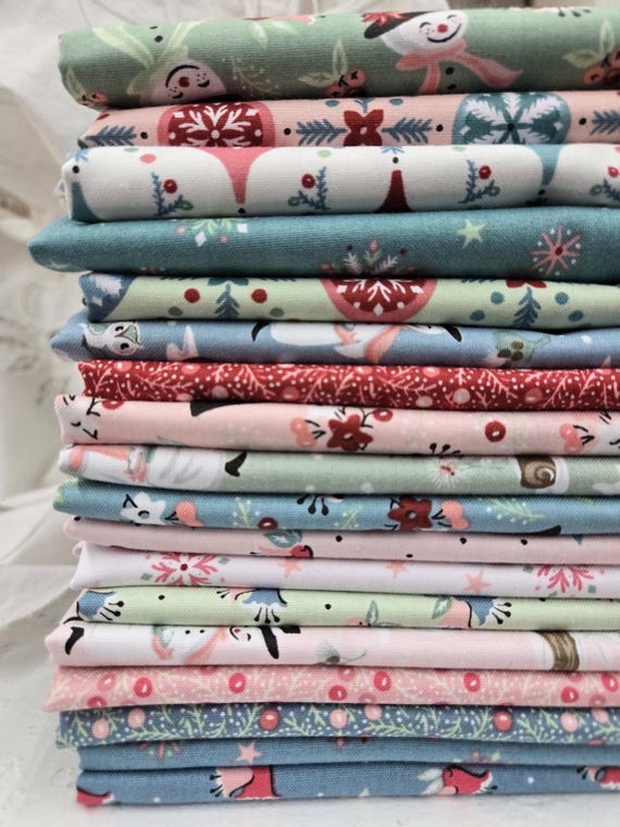 Frost and Flurry...HALF Yard Bundle...Sheri McCulley...Poppie Cotton...18 prints